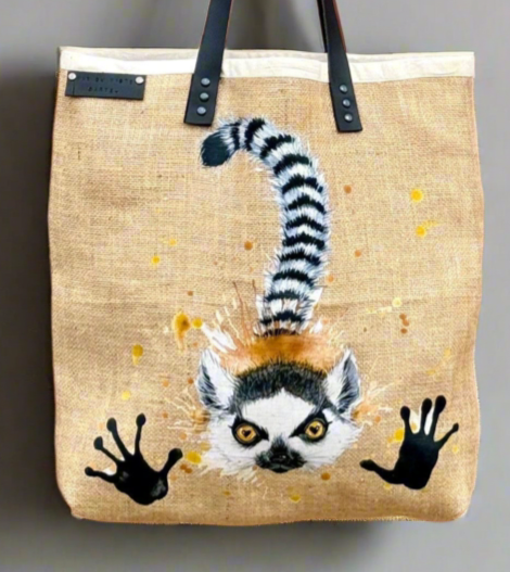 Upcycled Tote Bag | Lovely Lemur | War On Waste Cartel