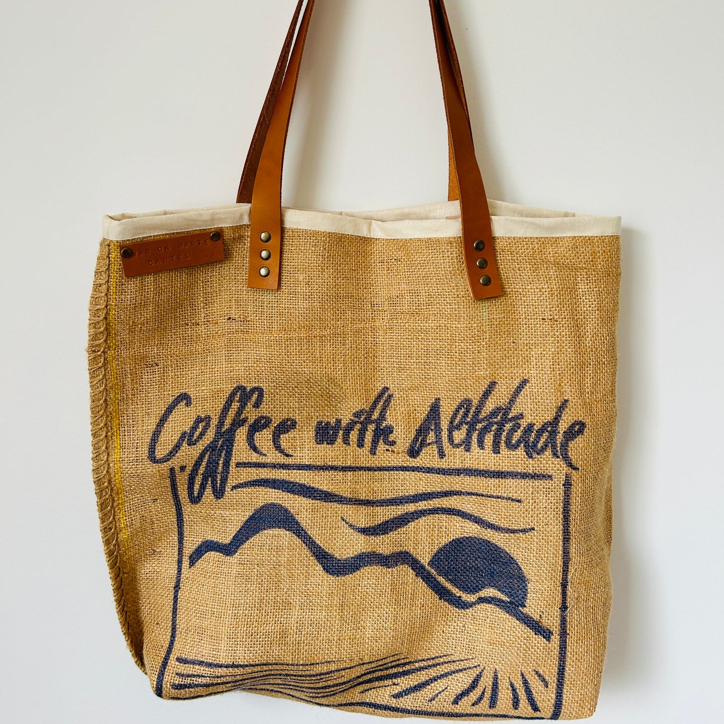 Upcycled Tote Bag | Coffee with Altitude | War On Waste Cartel