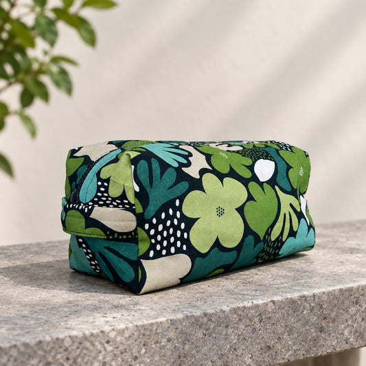 Daisy Blue/Green Utility Travel Case – Toiletry Bag / Dopp Kit (Australian Made)