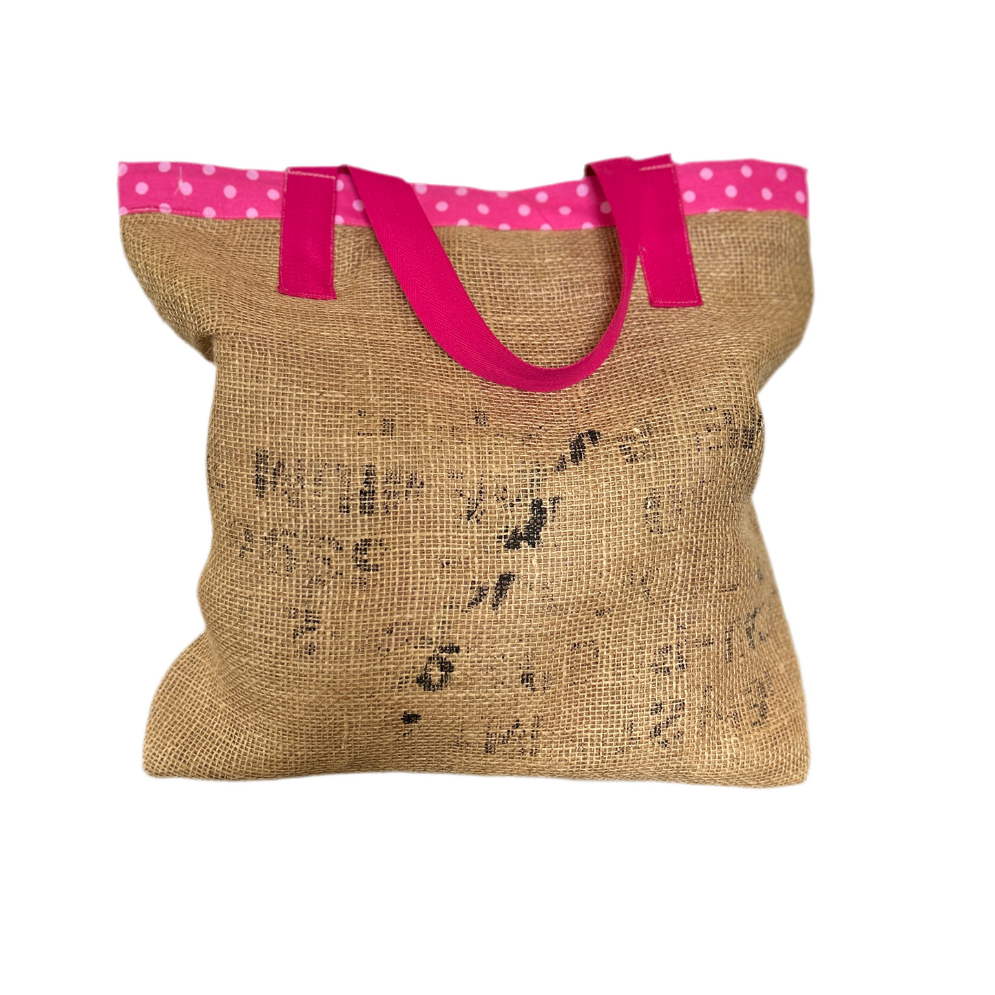 Reusable Shopping Bag - Pink Polka Dots