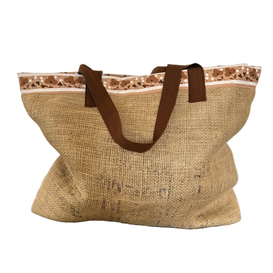 Reusable Shopping Bag - Brown carry straps