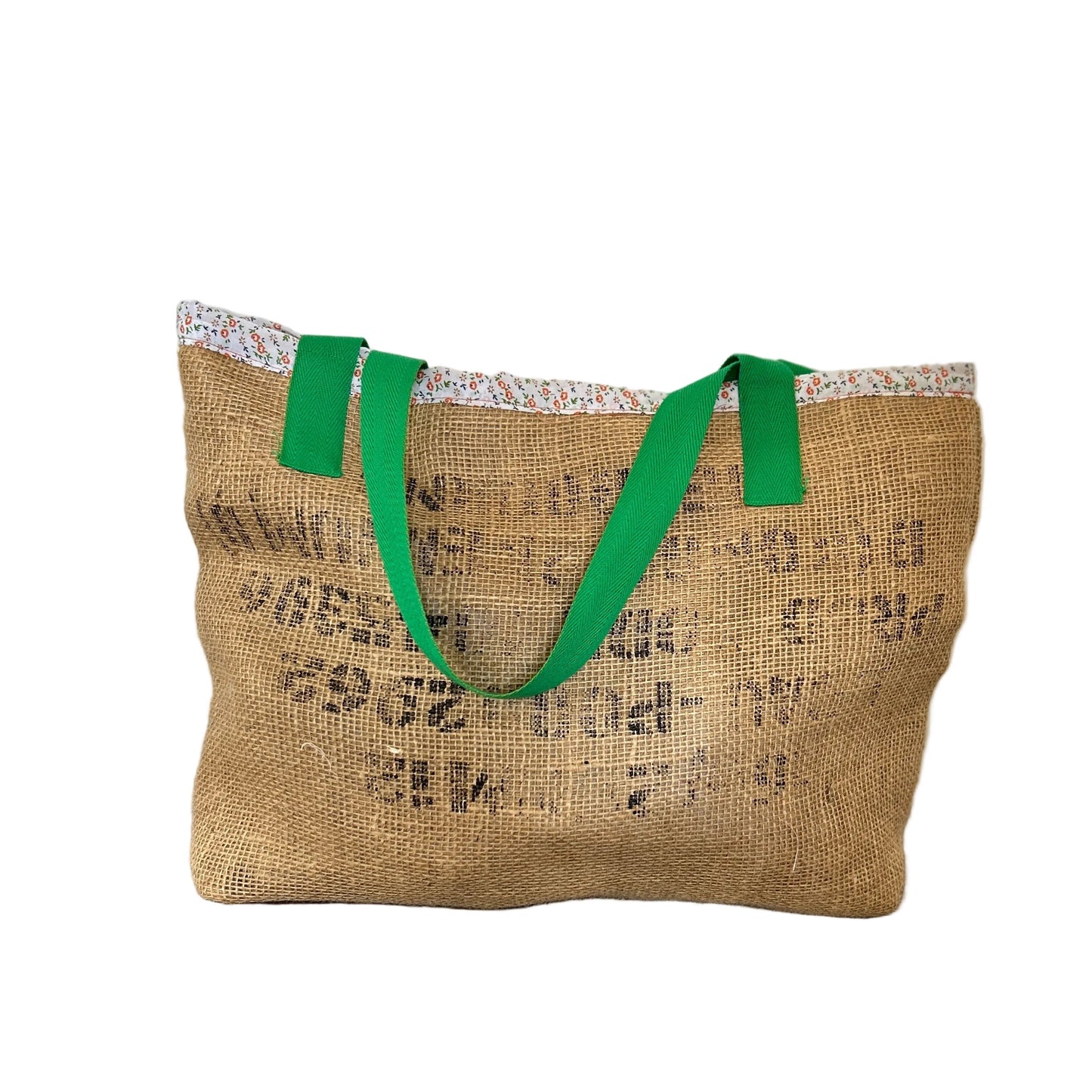 Reusable Shopping Bag - Green handles