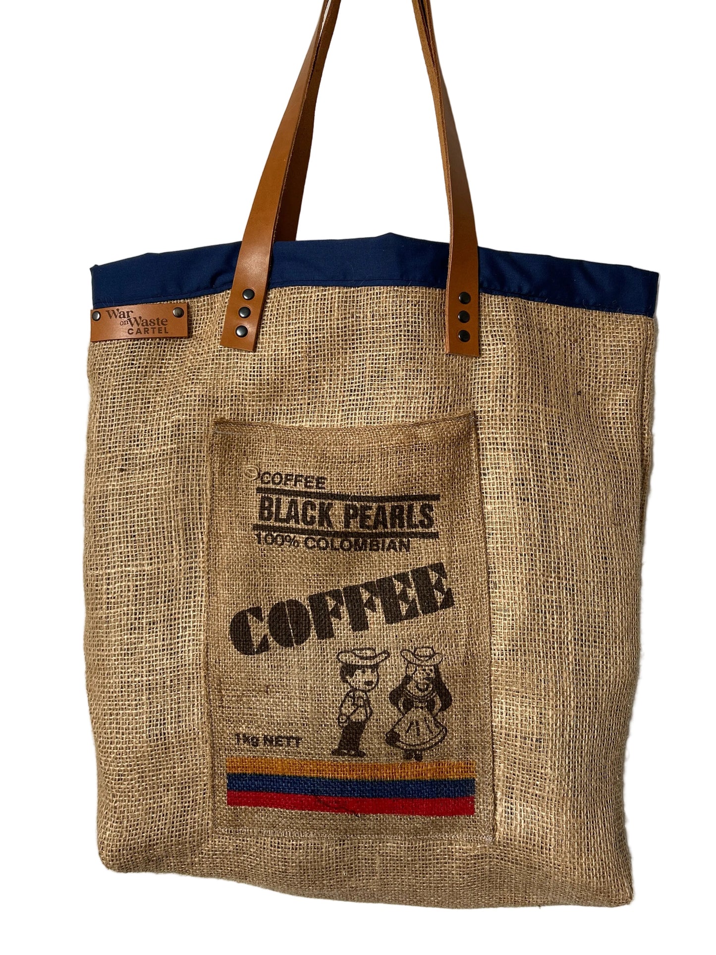Upcycled Tote Bag | Colombian Coffee | Eco-friendly luxe bag