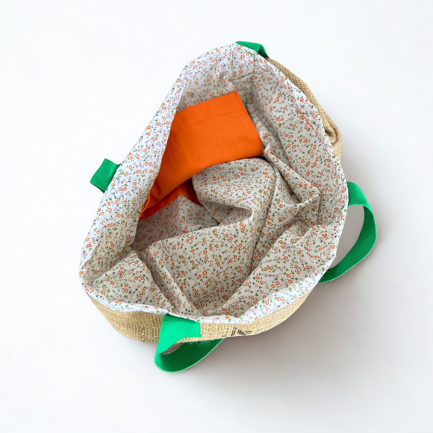 Reusable Shopping Bag - Green handles