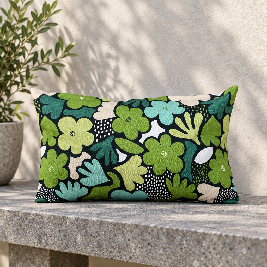 Daisy Makeup & Toiletry Bag – Blue/Green Jocelyn Proust Print