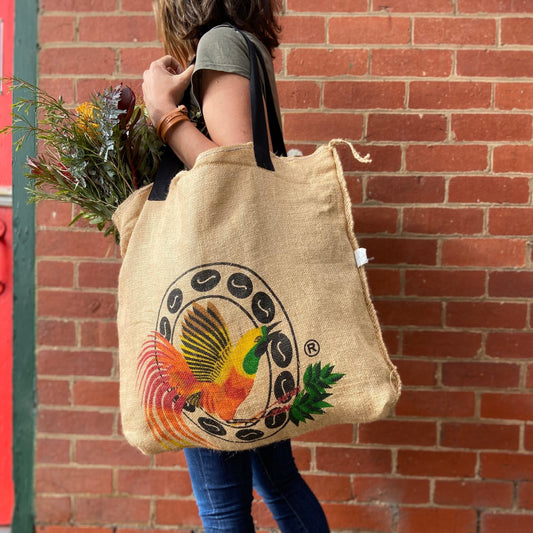 Vegan tote bag beautiful bird